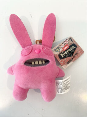 ZURU Fuggler Pink Bunny Rabbit Keychain Plush NWT 2024 Missing Underwear